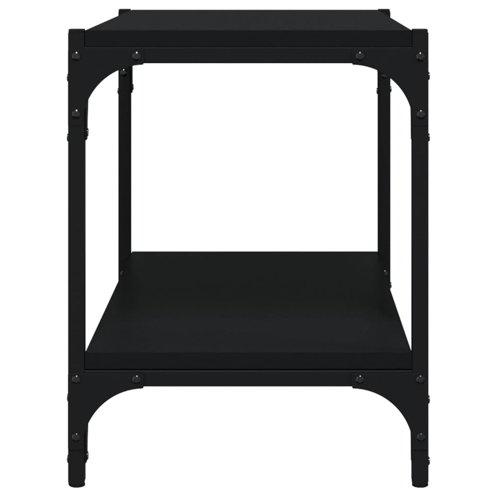 Tv-meubel 60x33x41 cm bewerkt hout en staal zwart MeubelReus