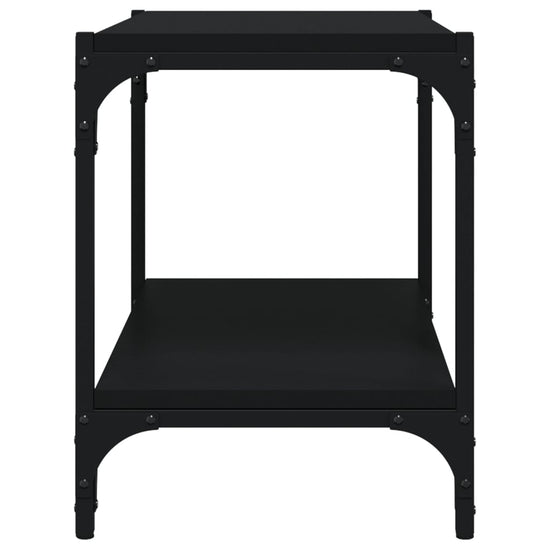 Tv-meubel 60x33x41 cm bewerkt hout en staal zwart MeubelReus