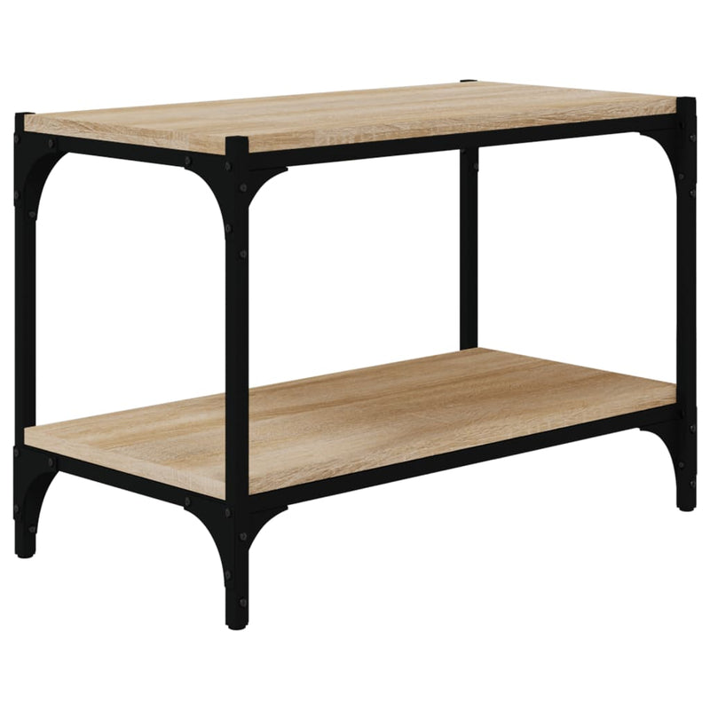 Tv-meubel 60x33x41 cm bewerkt hout en staal sonoma eikenkleurig MeubelReus