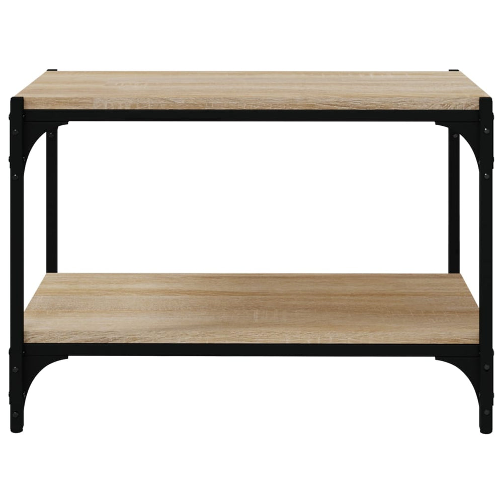 Tv-meubel 60x33x41 cm bewerkt hout en staal sonoma eikenkleurig MeubelReus