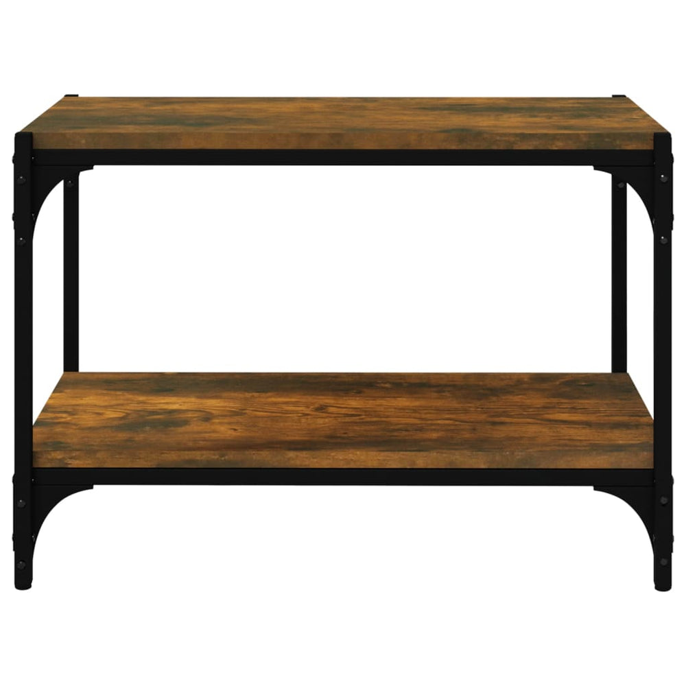 Tv-meubel 60x33x41 cm bewerkt hout en staal gerookt eikenkleur MeubelReus