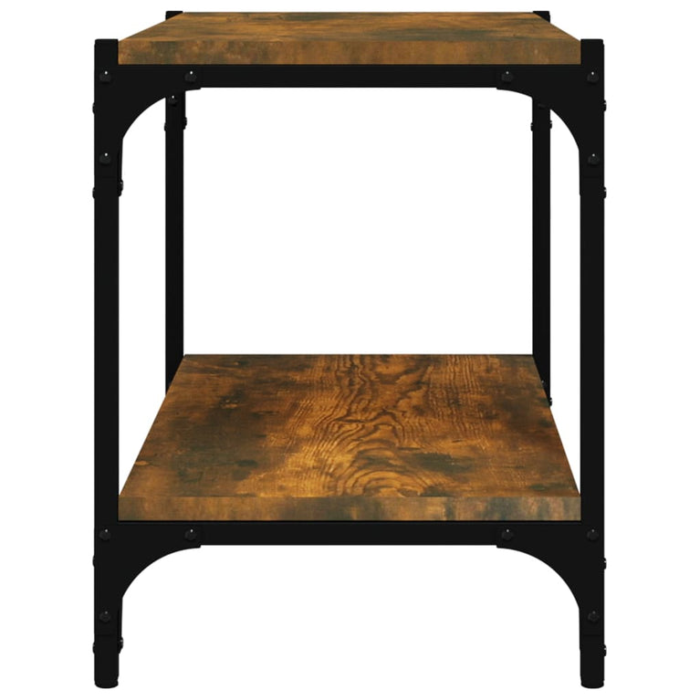 Tv-meubel 60x33x41 cm bewerkt hout en staal gerookt eikenkleur MeubelReus