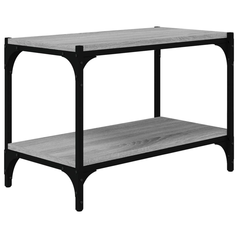 Tv-meubel 60x33x41 cm bewerkt hout en staal grijs sonoma eiken MeubelReus