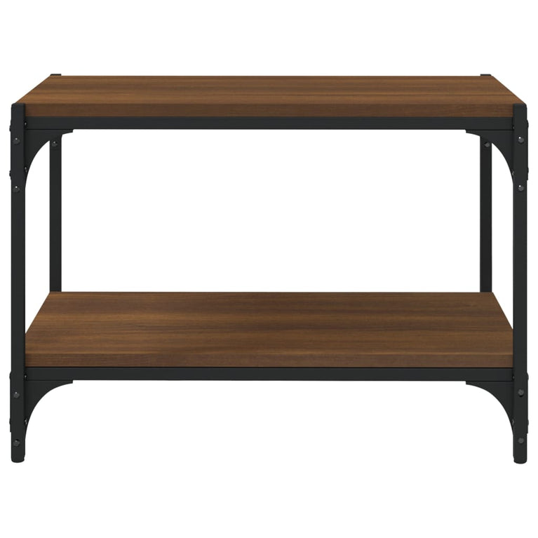 Tv-meubel 60x33x41 cm bewerkt hout en staal bruin eikenkleur MeubelReus