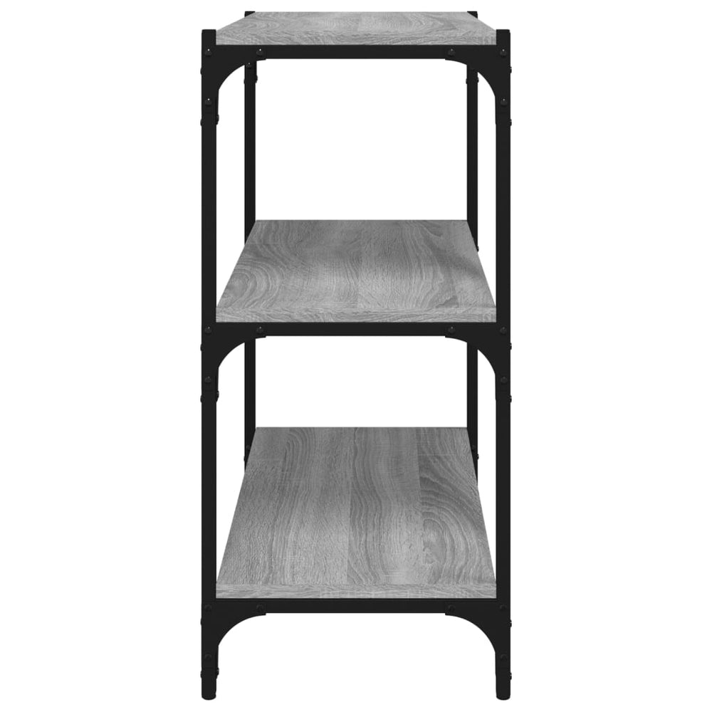 Boekenkast 60x33x70,5 cm hout en staal grijs sonoma eikenkleur MeubelReus