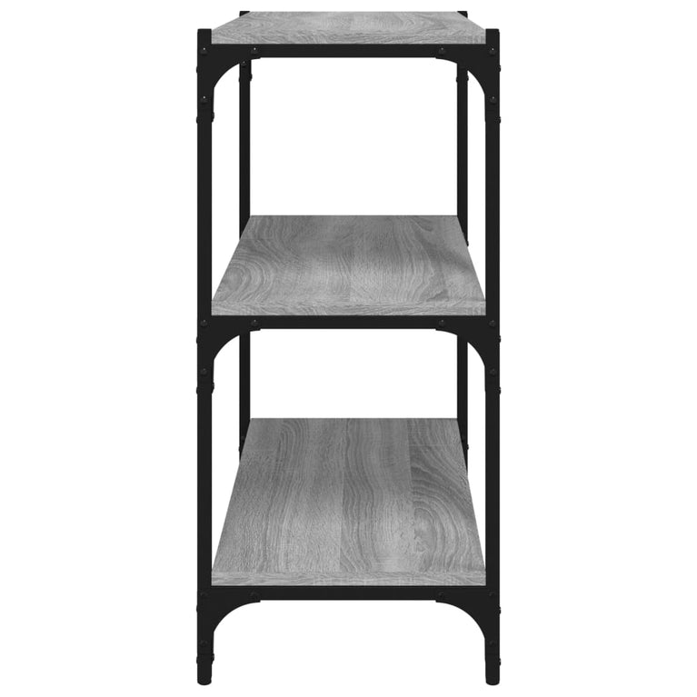 Boekenkast 60x33x70,5 cm hout en staal grijs sonoma eikenkleur MeubelReus