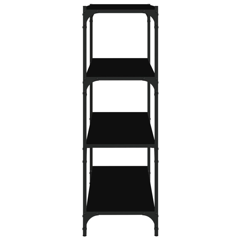 Boekenkast 60x33x70,5 cm bewerkt hout en staal zwart MeubelReus