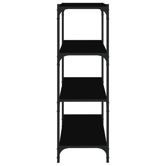 Boekenkast 60x33x70,5 cm bewerkt hout en staal zwart MeubelReus