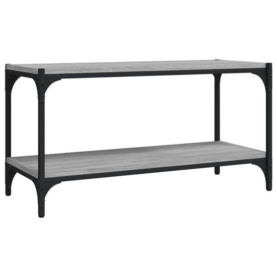 Tv-meubel 80x33x41 cm bewerkt hout en staal grijs sonoma eiken MeubelReus