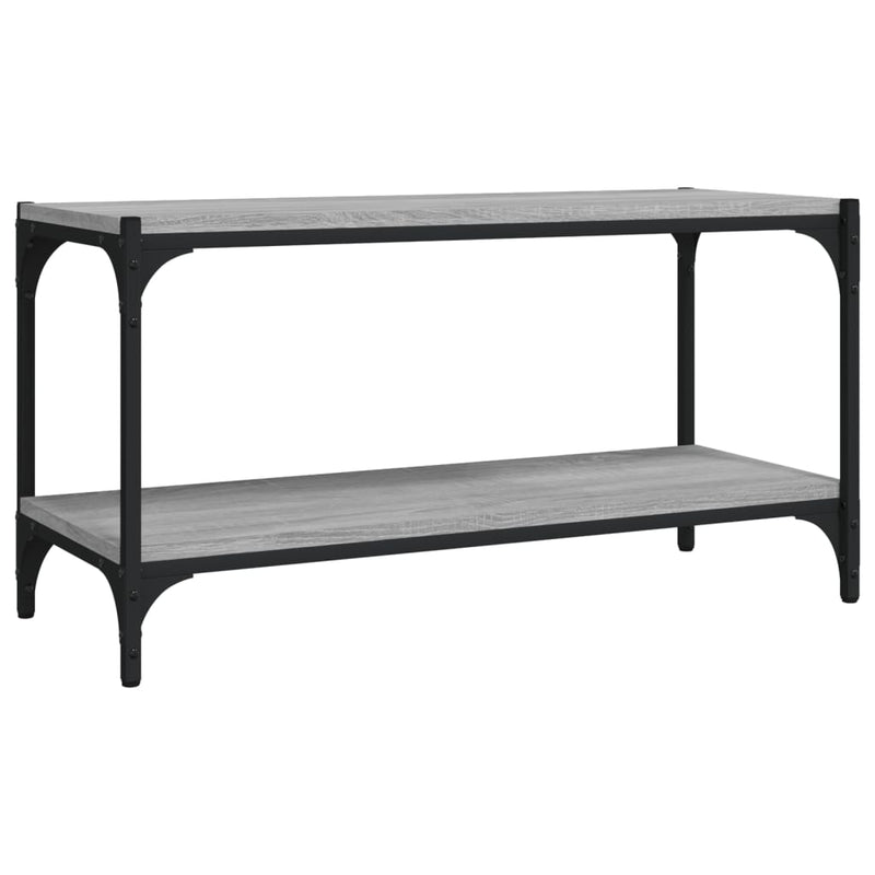 Tv-meubel 80x33x41 cm bewerkt hout en staal grijs sonoma eiken MeubelReus