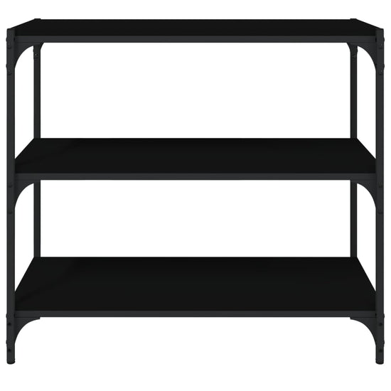 Boekenkast 80x33x70,5 cm bewerkt hout en staal zwart MeubelReus