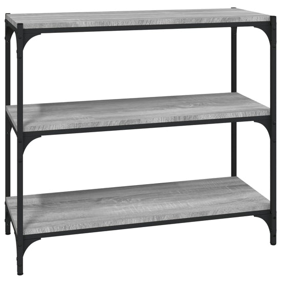 Boekenkast 80x33x70,5 cm hout en staal grijs sonoma eikenkleur MeubelReus