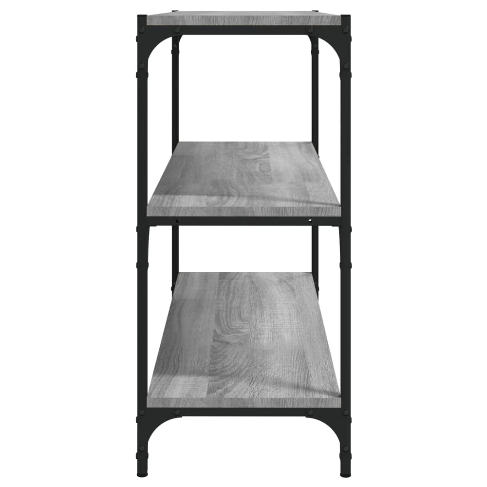 Boekenkast 80x33x70,5 cm hout en staal grijs sonoma eikenkleur MeubelReus