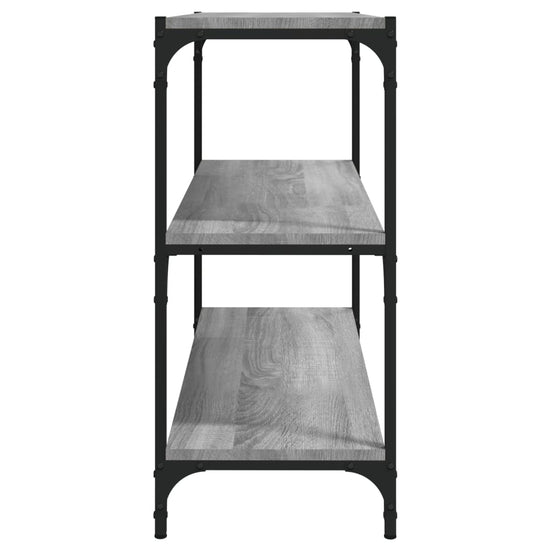 Boekenkast 80x33x70,5 cm hout en staal grijs sonoma eikenkleur MeubelReus