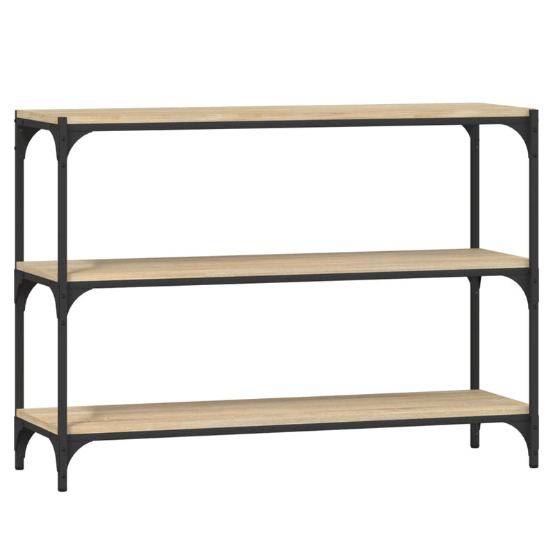 Boekenkast 100x33x70,5 cm bewerkt hout en staal sonoma eiken MeubelReus