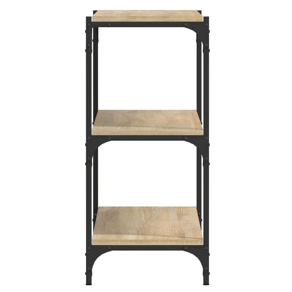 Boekenkast 100x33x70,5 cm bewerkt hout en staal sonoma eiken MeubelReus