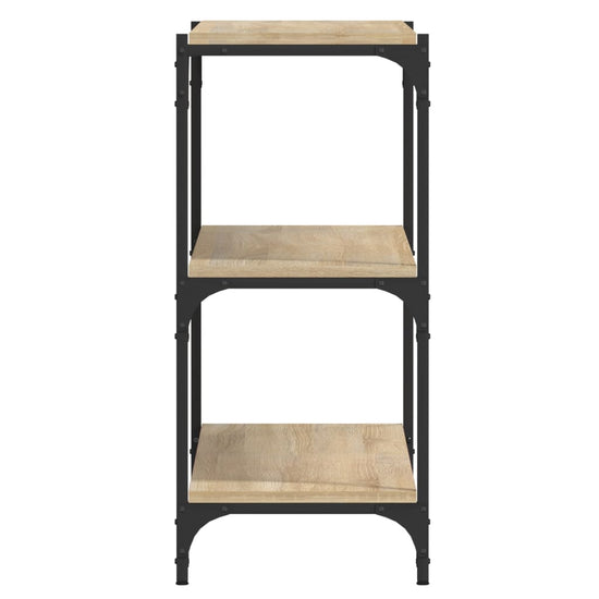 Boekenkast 100x33x70,5 cm bewerkt hout en staal sonoma eiken MeubelReus
