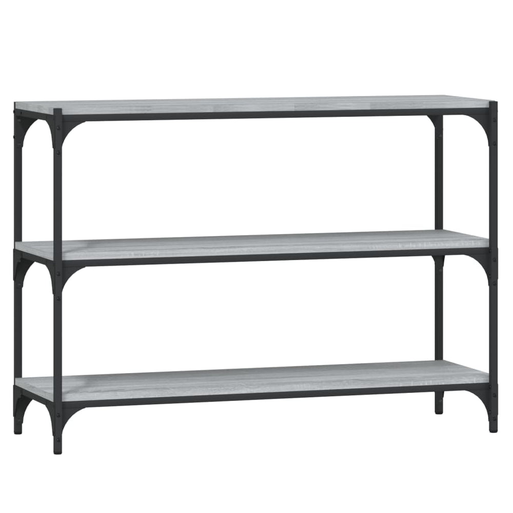 Boekenkast 100x33x70,5 cm hout en staal grijs sonoma eikenkleur MeubelReus