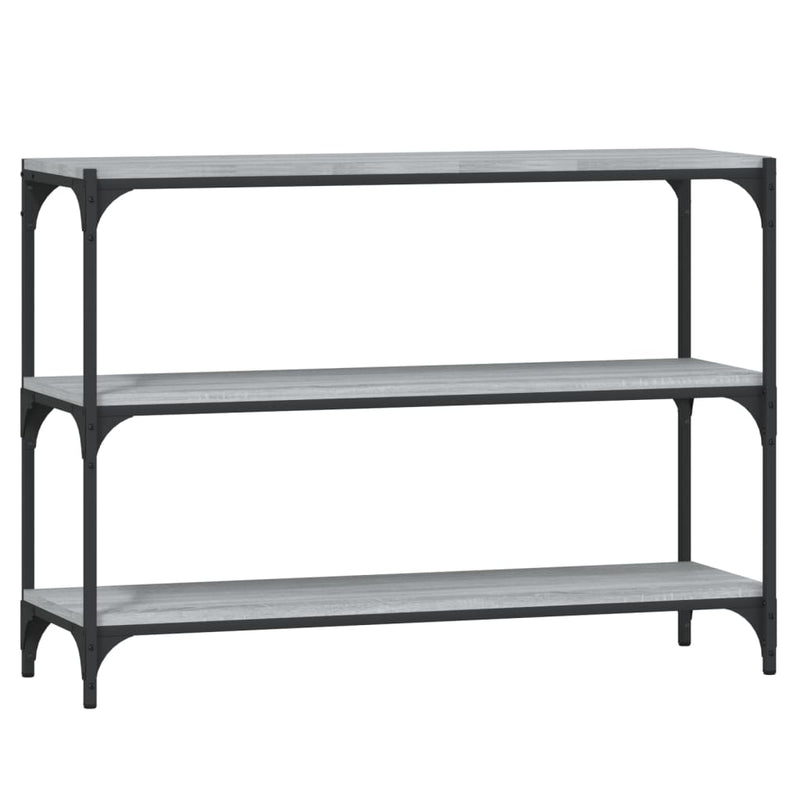 Boekenkast 100x33x70,5 cm hout en staal grijs sonoma eikenkleur MeubelReus