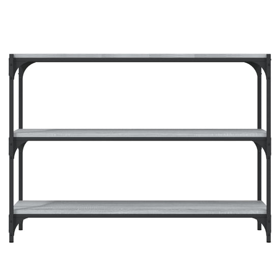 Boekenkast 100x33x70,5 cm hout en staal grijs sonoma eikenkleur MeubelReus