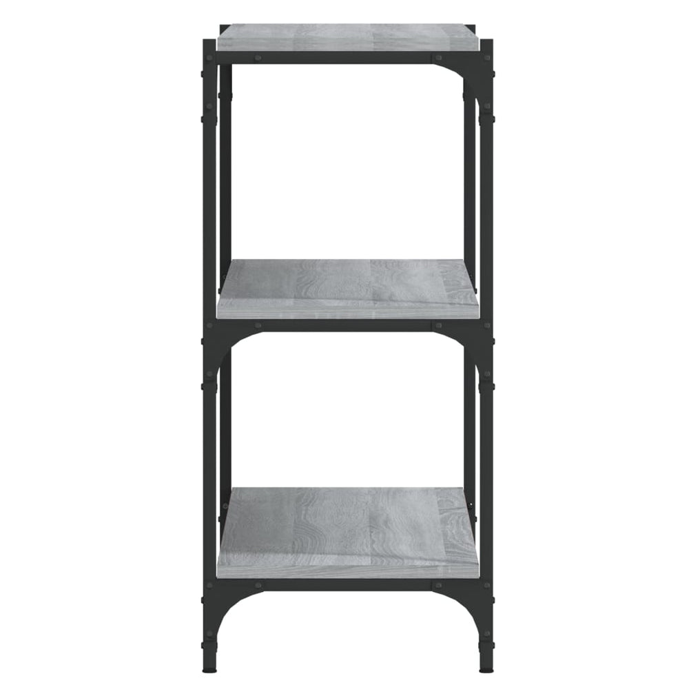 Boekenkast 100x33x70,5 cm hout en staal grijs sonoma eikenkleur MeubelReus
