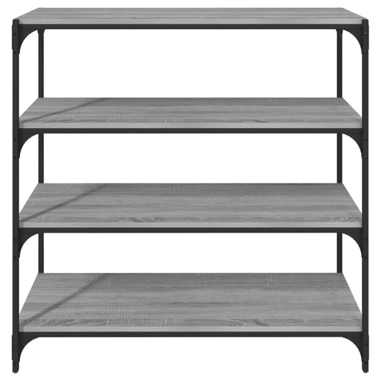 Boekenkast 100x33x100 cm hout en staal grijs sonoma eikenkleur MeubelReus