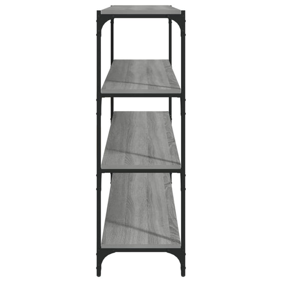 Boekenkast 100x33x100 cm hout en staal grijs sonoma eikenkleur MeubelReus