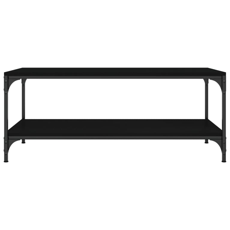 Salontafel 100x50x40 cm bewerkt hout zwart eikenkleurig MeubelReus