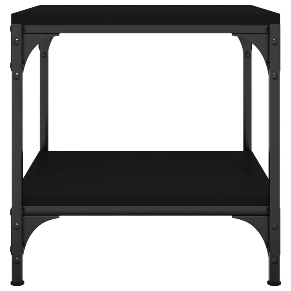 Bijzettafels 2 st 40x40x40 cm bewerkt hout zwart MeubelReus