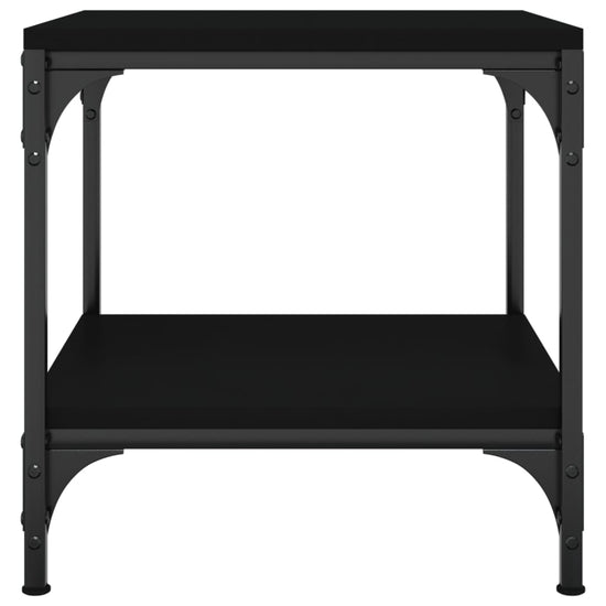 Bijzettafels 2 st 40x40x40 cm bewerkt hout zwart MeubelReus