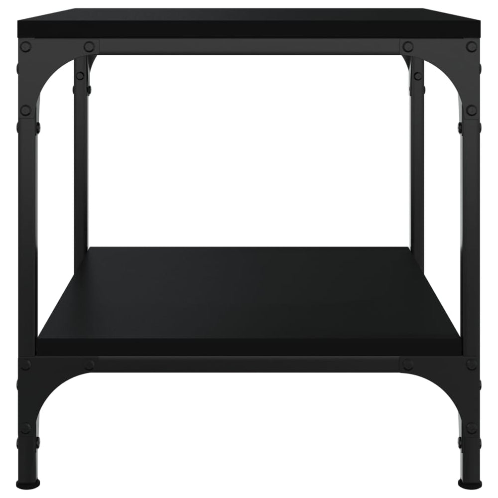 Bijzettafels 2 st 40x40x40 cm bewerkt hout zwart MeubelReus