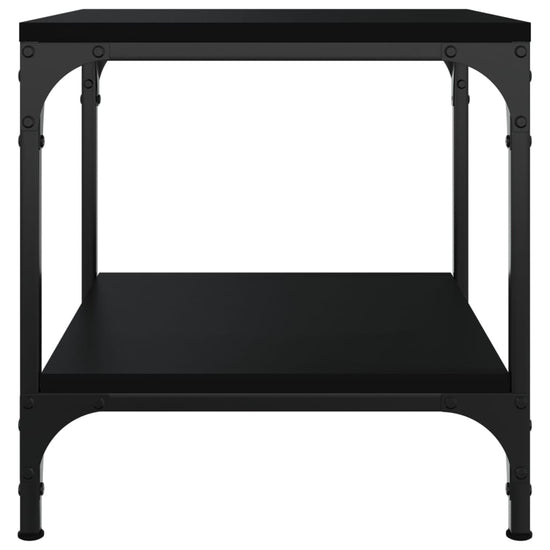 Bijzettafels 2 st 40x40x40 cm bewerkt hout zwart MeubelReus