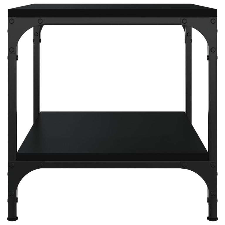 Bijzettafels 2 st 40x40x40 cm bewerkt hout zwart MeubelReus