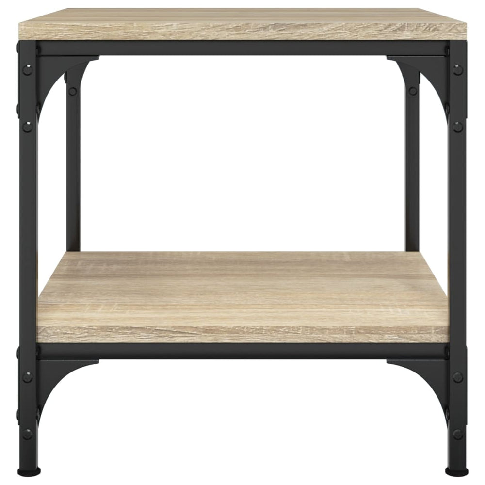 Bijzettafels 2 st 40x40x40 cm bewerkt hout sonoma eikenkleurig MeubelReus