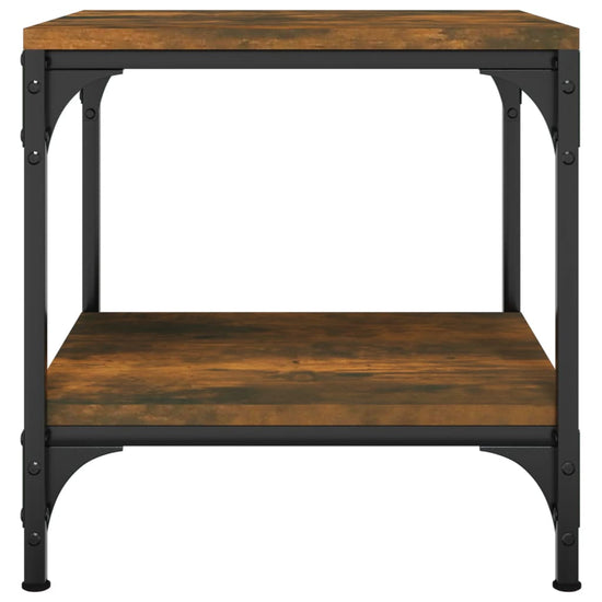 Bijzettafels 2 st 40x40x40 cm bewerkt hout gerookt eiken MeubelReus