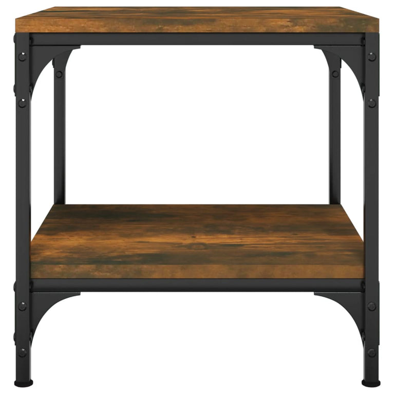 Bijzettafels 2 st 40x40x40 cm bewerkt hout gerookt eiken MeubelReus