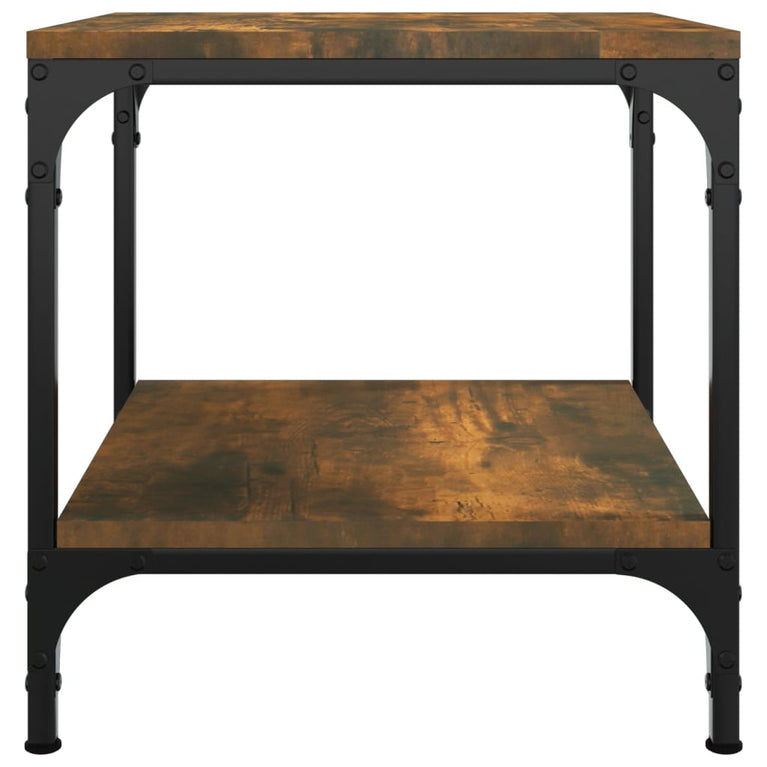 Bijzettafels 2 st 40x40x40 cm bewerkt hout gerookt eiken MeubelReus