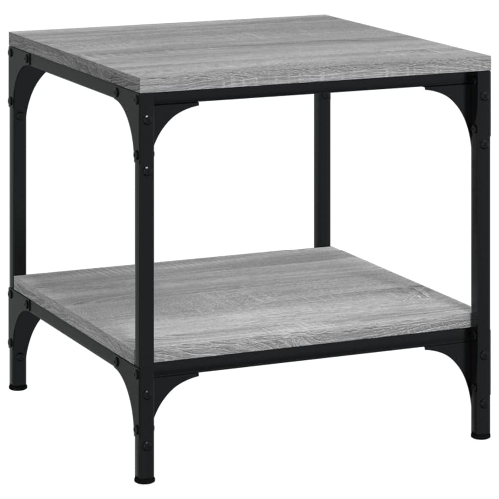 Bijzettafel 40x40x40 cm bewerkt hout grijs sonoma eikenkleurig MeubelReus