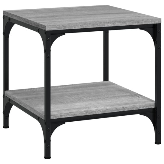 Bijzettafel 40x40x40 cm bewerkt hout grijs sonoma eikenkleurig MeubelReus