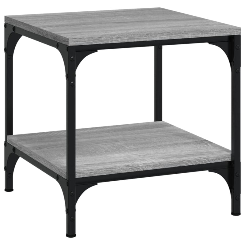 Bijzettafel 40x40x40 cm bewerkt hout grijs sonoma eikenkleurig MeubelReus