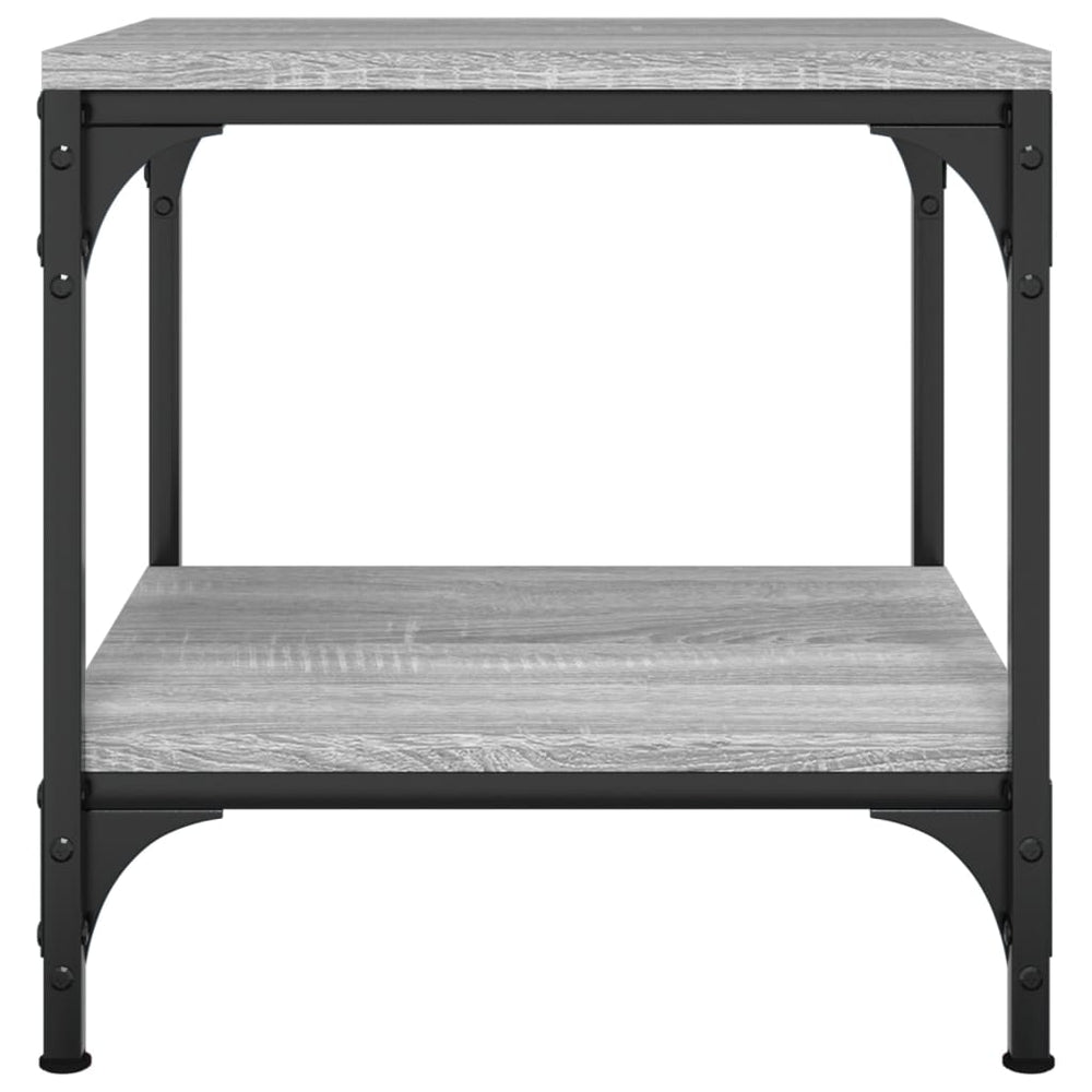 Bijzettafel 40x40x40 cm bewerkt hout grijs sonoma eikenkleurig MeubelReus