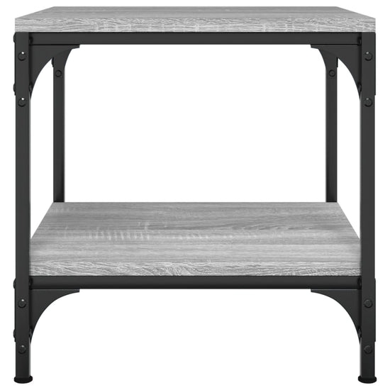 Bijzettafel 40x40x40 cm bewerkt hout grijs sonoma eikenkleurig MeubelReus