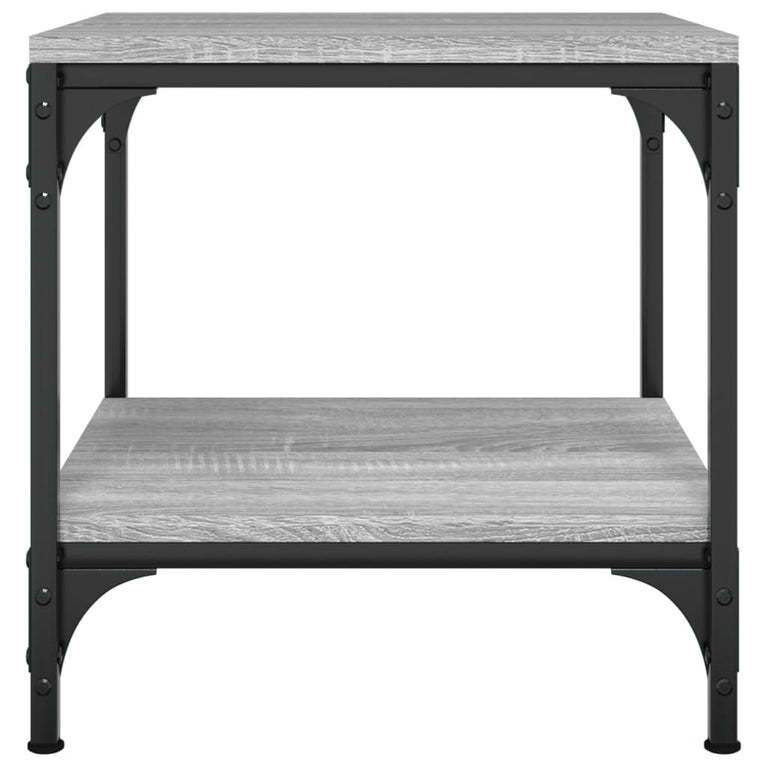 Bijzettafel 40x40x40 cm bewerkt hout grijs sonoma eikenkleurig MeubelReus