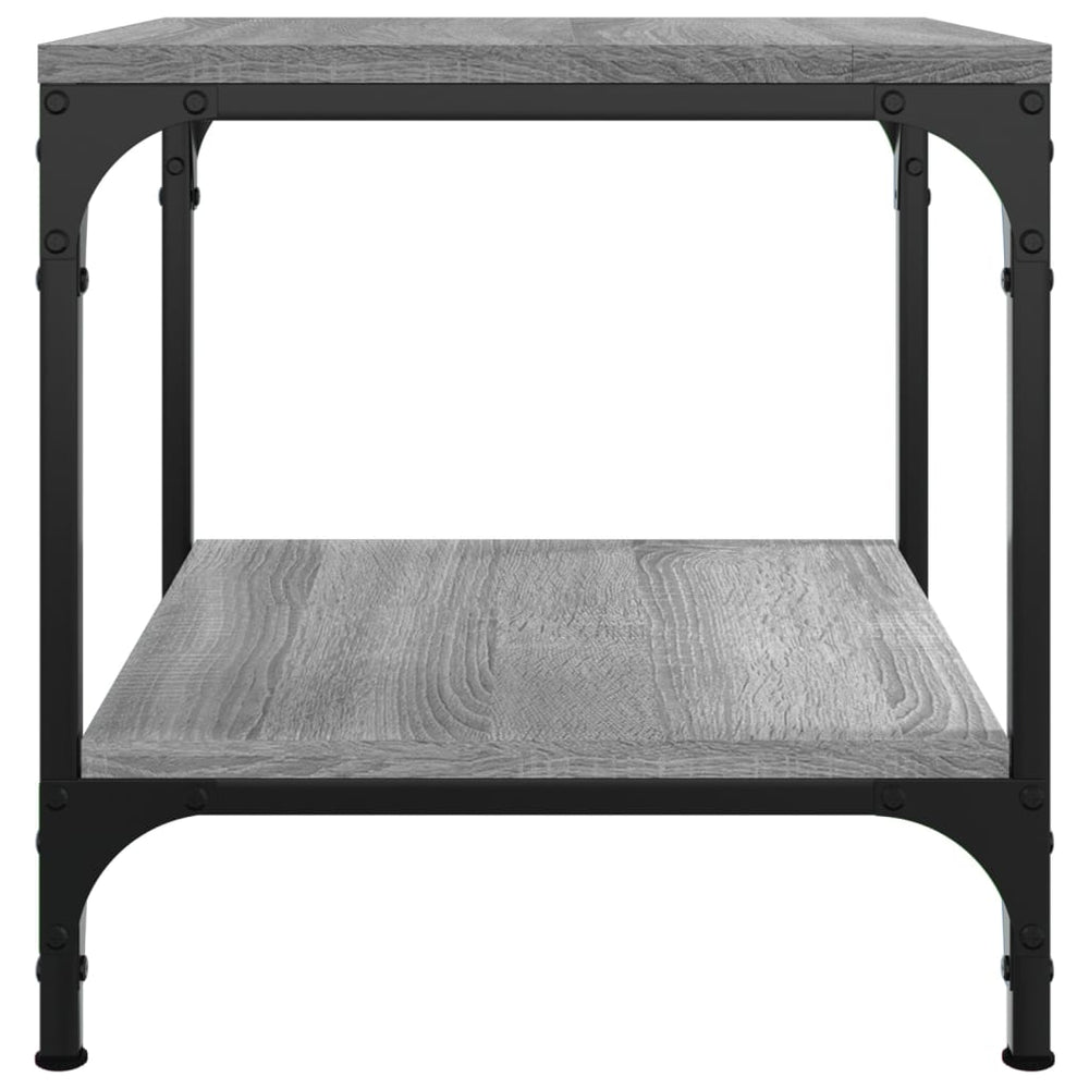 Bijzettafel 40x40x40 cm bewerkt hout grijs sonoma eikenkleurig MeubelReus