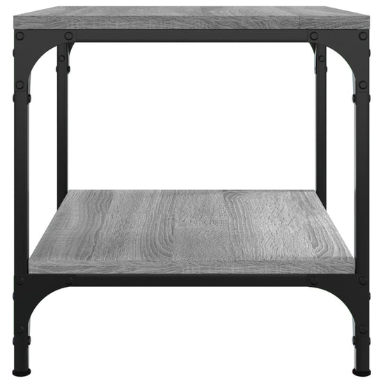 Bijzettafel 40x40x40 cm bewerkt hout grijs sonoma eikenkleurig MeubelReus