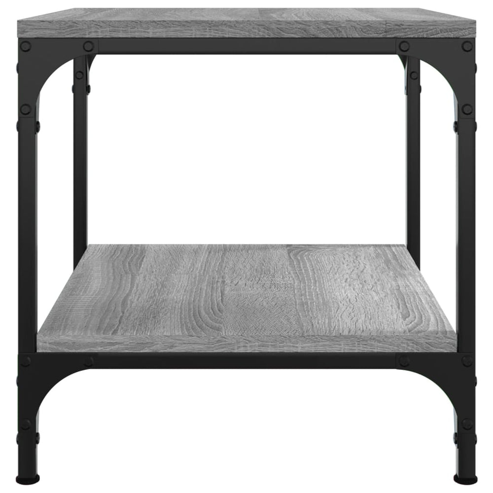 Bijzettafels 2 st 40x40x40 cm bewerkt hout grijs sonoma eiken MeubelReus