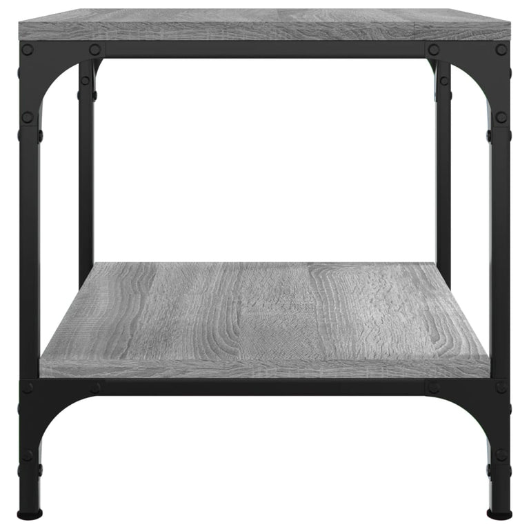 Bijzettafels 2 st 40x40x40 cm bewerkt hout grijs sonoma eiken MeubelReus