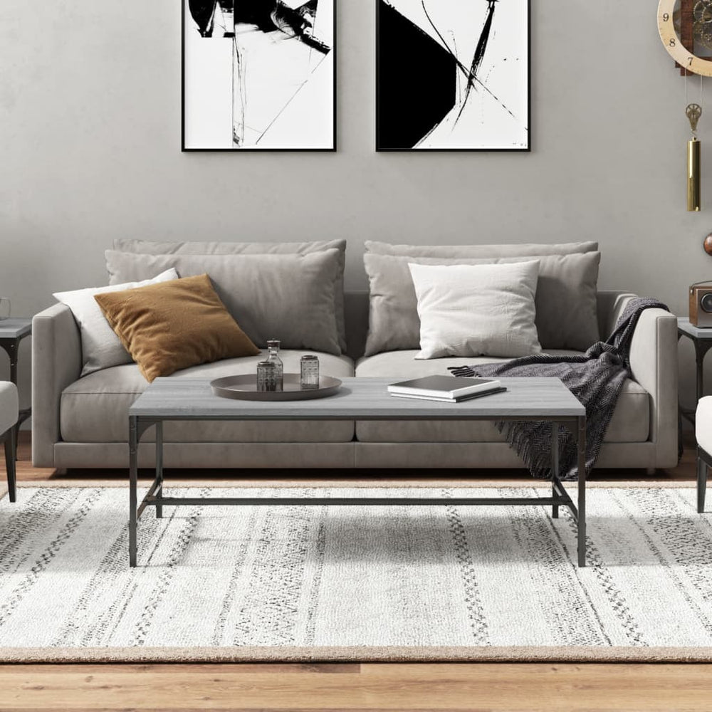 Salontafel 100x50x35 cm bewerkt hout grijs sonoma MeubelReus