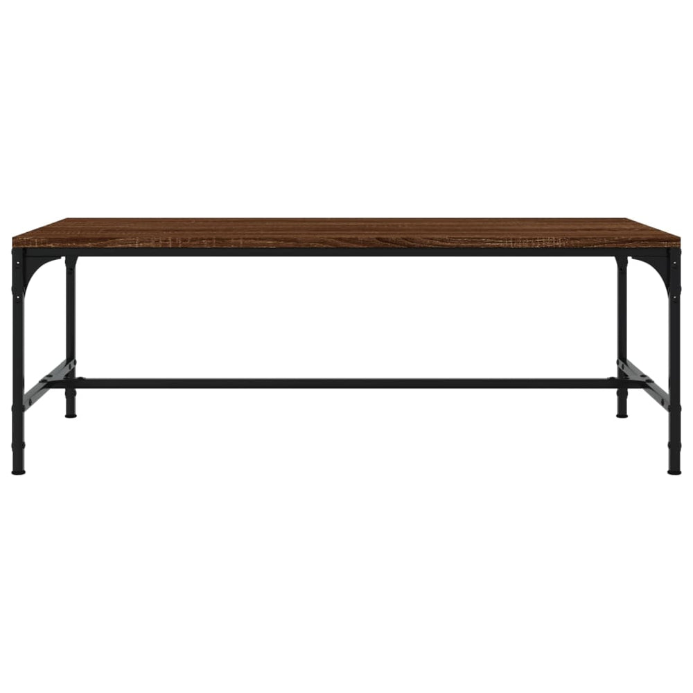 Salontafel 100x50x35 cm bewerkt hout bruin eikenkleur MeubelReus