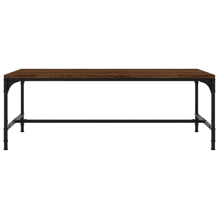 Salontafel 100x50x35 cm bewerkt hout bruin eikenkleur MeubelReus